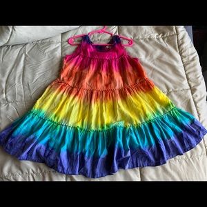 Rainbow tie dye dress